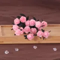 Rosa künstliche Schaumstoff Rosen Blumenstrauß Variante für Hochzeit Heimdeko und Floristik. - Hellrosa