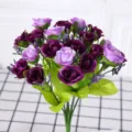 Künstlicher Rosen Blumenstrauß Simulation lila künstliche Blumen Heimdekoration Party Deco - Lila