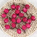 Künstliche rote Rosenblüten Knospen Mini Stoff Blumen Köpfe für DIY Handwerk Korsage Zubehör - Burgunderrot