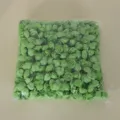 Testine di rose artificiali in schiuma verde 3.5cm per matrimonio DIY e decorazione scatole. - Verde mela