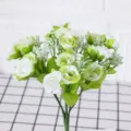 Bouquet de fleurs de roses blanches artificielles pour décoration de maison et fête. - Blanc