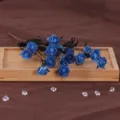 Blauer 15-Kopf PE-Schaum künstlicher Rosenstrauß, elegante Kunstblumen für Heim und Hochzeit. - Saphirblau