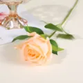 Artificial single head rose flower fabric fake rose for home decor wedding decoration - Champagne