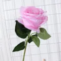 Künstliche einzelne rosa Rose Blume für Heimdekoration Hochzeit Party und Hotel Dekoration. - Rosa