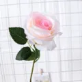 Künstliche einzelne Rose künstliche Blume rosa Variante für Heim und Hochzeitsdeko - Fleischrosa