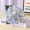 Bouquet de fleurs d'hortensia artificiel DIY mini fausse fleur mariage décoration - Bleu gris