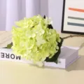 Bouquet de fleurs d'hortensia artificielles mini plantes fausses mariage déco vert - Vert