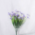 Artificial purple orchid flower bunch fake silk plants home decor floral arrangement - Purple