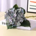 Fausse fleur d'hortensia artificielle 11 branches en soie pour mariage et deco maison - Violet Bleu