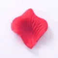Red artificial rose petals, fabric flower for wedding party decoration and romantic room layout. - Red