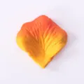Artificial rose petals made of non-woven fabric, orange gradient color for wedding decor. - Yellow Gradient