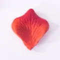 Artificial red rose petals for wedding decoration, single piece variant, fabric material. - Sunset Red