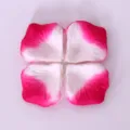 Künstliche Rosenblätter weiß und rosa Stoffblumen für romantische Hochzeit und Party Dekor - Purpurrot & Weiß