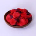 Artificial Red Rose Petals Fabric Flower Wedding Party Decoration Prop Variant 1000pcs - Red and Black spots