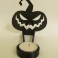 Portacandele a zuppa nera di Halloween supporto ombra decorazione tavola variante spaventosa - Lettera E