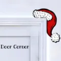 Christmas wooden door corner decoration Santa hat festive door frame hanging craft ornament - Right Side / Christmas Hat