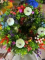 Halloween eucalyptus leaf pumpkin wreath door hanging ornament artificial fall decor foliage - 18x18 Inch