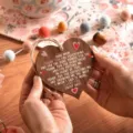 Wooden Heart Plaque Mother's Day Hanging Ornament Gift Featuring Sweet Message Decor - Style I