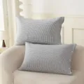 Pure cotton gauze plaid pillowcase with snap buttons, simple and stylish home bedding. - Pure White Plaid / 48*74cm (Set of 2)