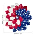 Giorno dell'Indipendenza americana corona decorazione porta rosso bianco blu stella 40cm - Stile A 40x40cm