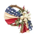 Bellissima corona patriottica decorativa per festa nazionale con grande fiocco - Stile B 35x35cm