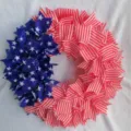 American Independence Day wreath patriotic red white blue door hanging holiday decoration - Style J 35x35cm