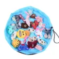 Grande borsa impermeabile per giocattoli tappeto da spiaggia portatile per bambini. - Grande Diametro 1.5m / Celeste