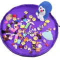 Grande borsa impermeabile per giocattoli e tappeto da gioco rotondo portatile per bambini. - Grande Diametro 1.5m / Viola