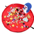 Extra large waterproof toy storage bag portable round toy organizer for kids play mat - Large Diameter 1.5m / Bright Red
