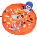 Extra large waterproof baby toy storage bag and portable outdoor beach play mat orange - Large Diameter 1.5m / Orange