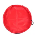 Extra-large waterproof toy storage bag, portable beach drawstring organizer in red. - Small Diameter 0.5m / Bright Red