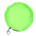 Bright green round toy storage bag and portable play mat with durable black drawstring closure. - Small Diameter 0.5m / Light Green