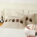 Housse de coussin en gaze de coton avec liens, design chat noir mignon, doux, lot de 2. - 52*75 cm (L'unité modèle standard) / Chat des Étoiles