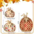 Tabella taglie zucca in legno per arredamento autunnale, espositore rustico da fattoria. - Decorazione a zucca per la festa del raccolto - Modello C