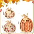 Decorazione di Zucca in Legno Autunno Raccolto Tavolo Cascina Rustico Ornament - Decorazione a zucca per la festa del raccolto - Modello D