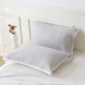 Weiche Baumwolle 4-Schicht Gaze Kissenbezuege einfarbig 2er Set fuer Schlafzimmer - Einzelstück / Grau
