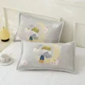 Grey cartoon prince cotton gauze pillowcase, breathable and soft kids bedding pillow cover. - Inner 35*55cm / Outer 40*60cm (Set of 2) / Moon Prince