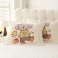 Cute Cartoon Koala Cotton Gauze Pillowcase Soft Breathable Bedding Pillow Cover Variant - One Pair / Star Map Koala