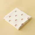 Couverture d'emmaillotage double gaze pour bébé nouveau-né serviette de bain arc-en-ciel beige - Arc-en-ciel