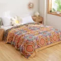Japanese style 5 layer cotton gauze blanket summer air conditioning quilt single double - 200*230cm