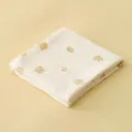 Douce couverture d'emmaillotage bébé en mousseline de coton avec motif de citron. - Petit Citron