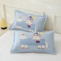 Cotton gauze children pillowcase cute cartoon pattern breathable absorbent pillow cover 2pcs - Dog Girl
