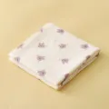 Couverture lange en gaze douce pour bébé serviette de bain avec motif lapin mignon variante. - Lapin rose violet