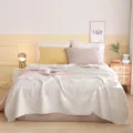 Katoenen gaas zomerdeken ademend geometrisch patroon zachte bedsprei voor slaapkamer - Lichtgrijs Watergolf