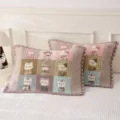 Cute cartoon cat patch pillow towel soft cotton bed cover for home bedroom cozy couple design - Cat Portraits