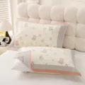 Soft Cotton Pillow Cover Cute Bear Floral Print Bed Pillowcase Home Textile 1 Pcs. - Flower Bear