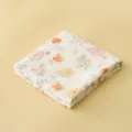 Couverture d'emmaillotage pour bébé en double gaze douce, serviette de bain imprimée florale respirante. - Fleur Fraise