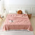 Couverture d'été en gaze de coton rose, couette lit double, jeté doux et respirant maison. - 150*200cm / Rose