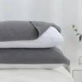 Housse de coussin en gaze de coton épaisse japonaise gris foncé respirante douce textile maison - Lot de 2 52*76 cm / Gris