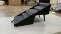 Scala e rampa per animali 2 in 1 divisa, telaio nero con gradini in moquette grigia. - Stile Scala / Nero